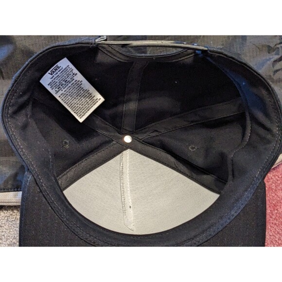 VANS Trippy Outdoors Snapback Cap Hat OS Off the Wall Black RARE - Picture 4 of 8